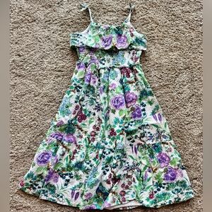 Janie and Jack Floral Sundress in Purple & Green Size 6